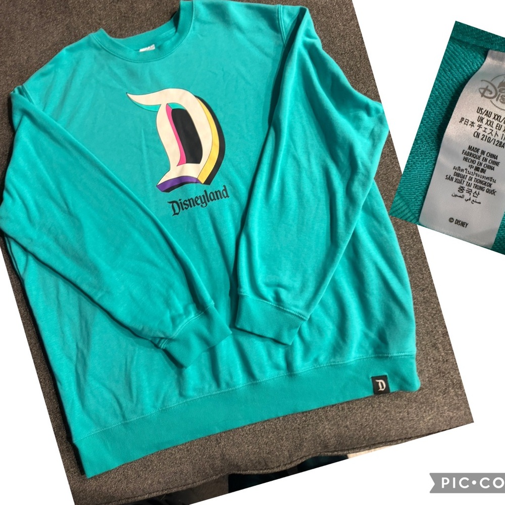 Disneyland Teal Crewneck Sweater for Men